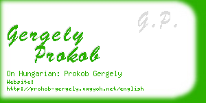 gergely prokob business card